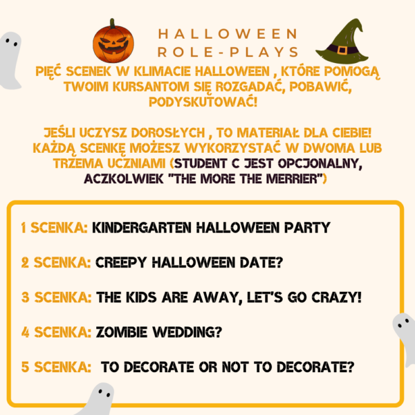 Halloween Role-Plays dla dorosłych kursantów