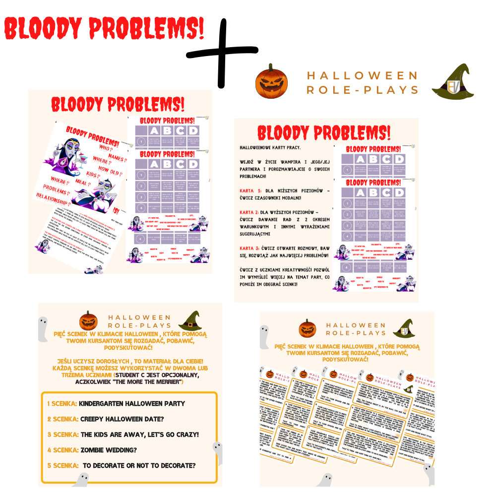 Halloween Role-Plays + Bloody Problems - Pakiet Halloweenowych materiałów!