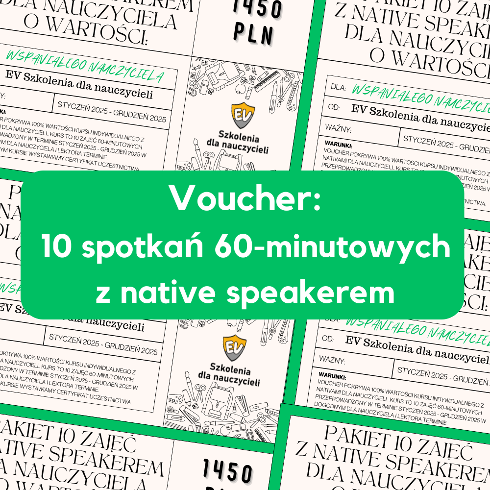 Pakiet: 10 spotkań 60-minutowych z Native Speakerem dla nauczyciela
